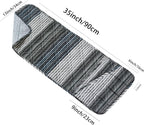 Brilliant Sunshine Multi Grey Stripes Patchwork Couch Armrest 5 Pockets Organizer, Slip Resistant Armchair Caddy, Washable Remote Controls Holder, Storage for Magazine, Tablet, Phone, iPad, Multi Grey