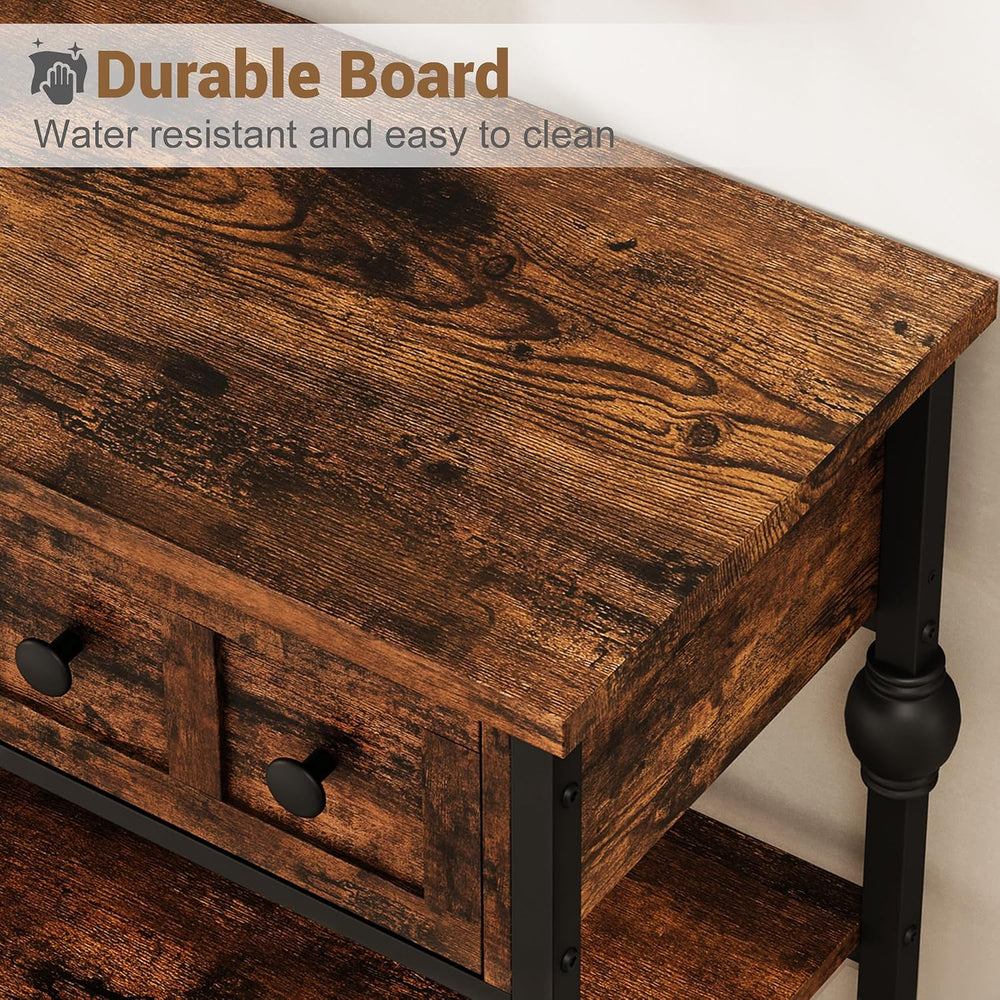GarveeHome 52" Console Table, Entryway Table with 3 Storage Drawers, 3 T...