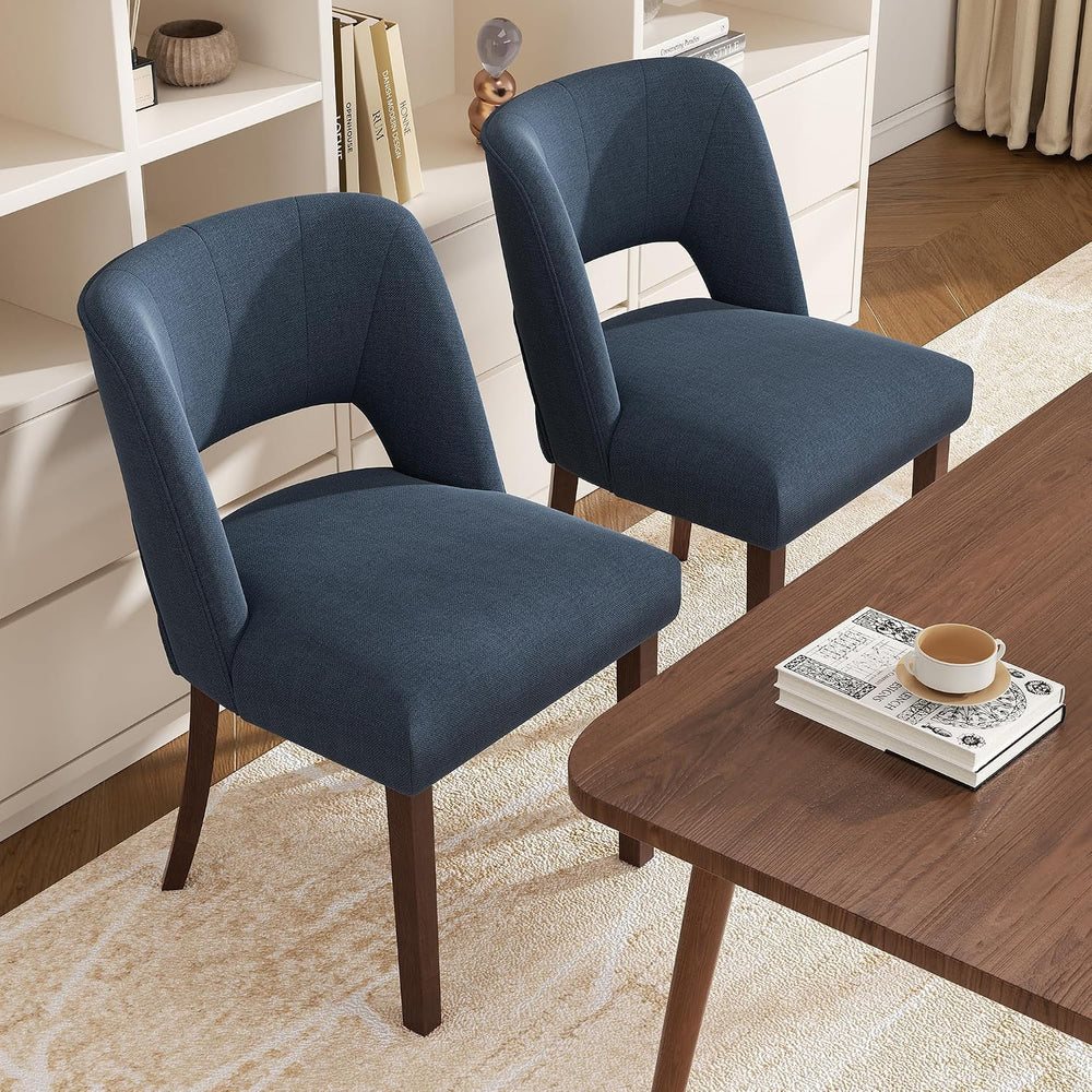 Dining Chairs Set of 2,Modern Dining Room Chairs with Thick Cushions,Linen Up...