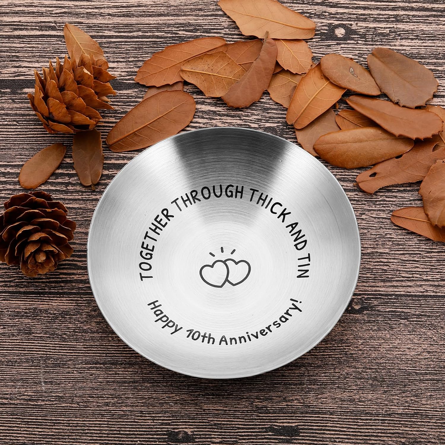 10 Year Anniversary Tin Gift for Her Him 10th Wedding Tin Gifts for Couple
