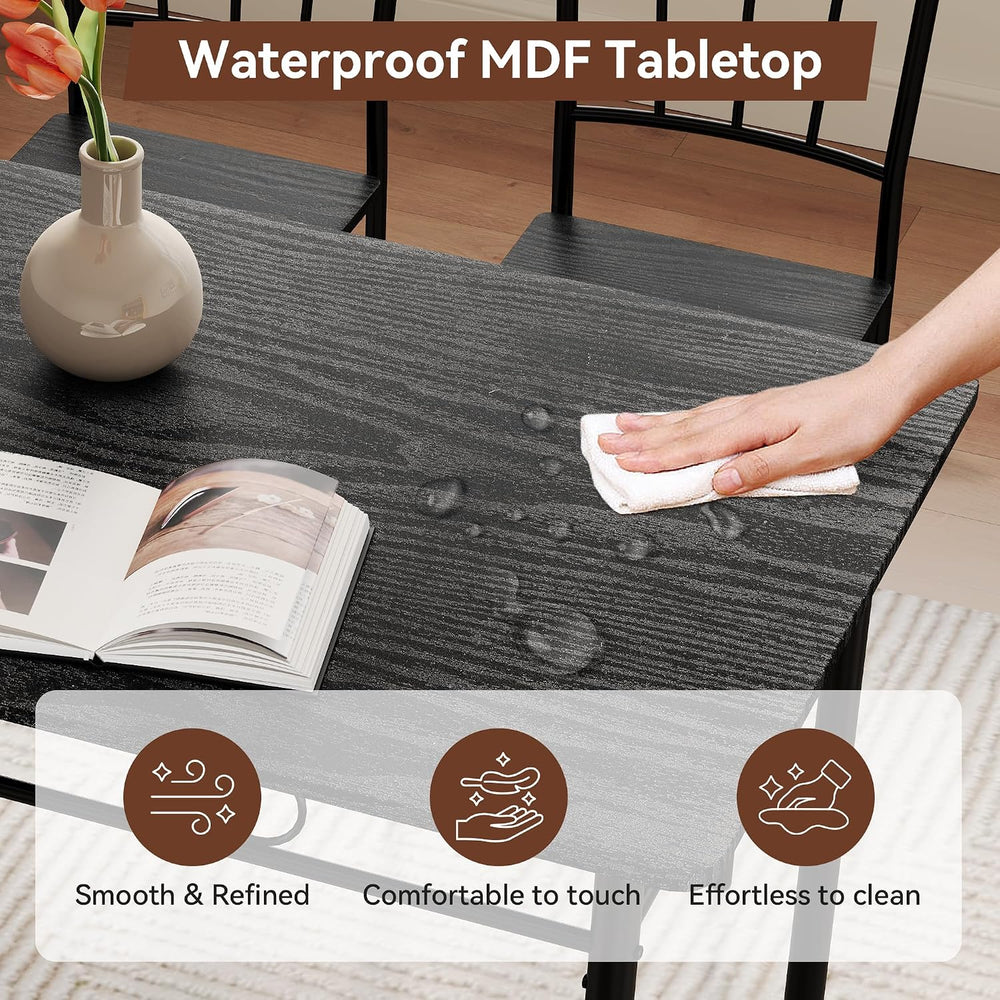Vipbear Kitchen Dining Table Set for 4, 5-Piece Kitchen Table Set,Dining Room...