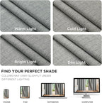 Joydeco Blackout Curtains for Bedroom - 84 Inch Long 100% Light Blocking 2 Panels Light Grey Drapes, Thermal Insulated Room Darkening Curtains, Linen Textured for Living Room, Rod Pocket & Back Tabs