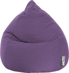 Gouchee Home Easy Collection Contemporary Polyester Upholstered Oversized Bean Bag Chair, Lilac, x-large
