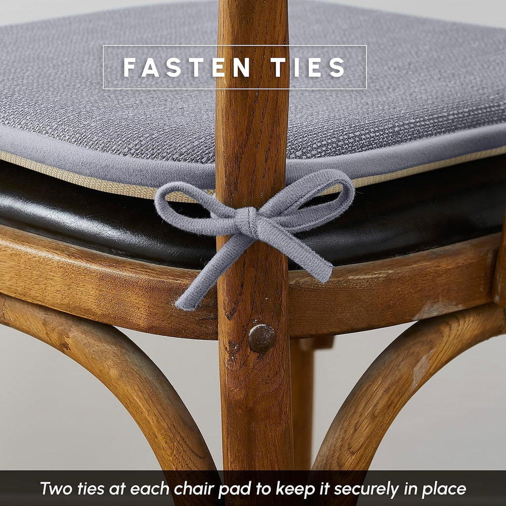 Elegant Comfort Chair Cushion Covers with Ties and Non Skid Rubber Backing-Th...