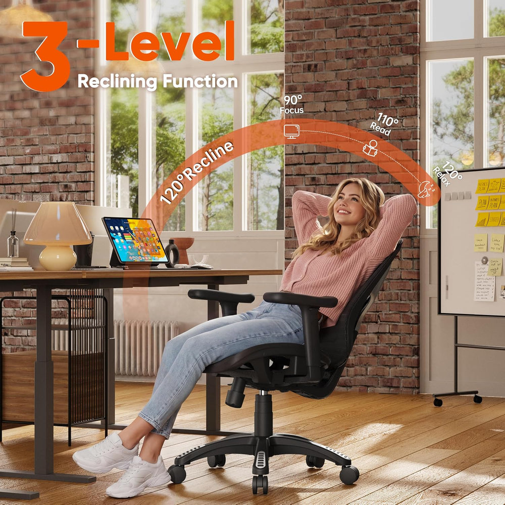 GABRYLLY Ergonomic Office Chair for Company and Home, Mid Back Desk Chair wit...