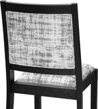 X02X2-2C6-30 4-pc Dining Room Table Set a Rectangular Kitchen Table and a wooden Bench and 2 Wire Brushed Black Polyester Stackable Chair, 39x120 Inch, Wire Brushed Black