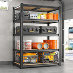 REIBII 72.1'' Storage Shelves 2250LBS Garage Shelving Heavy Duty 5 Tier Heavy Duty Shelving Adjustable Metal Shelves for Warehouse Basement Kitchen Pantry, 72.1" H x 35.5" W x18 D, 1 Pack