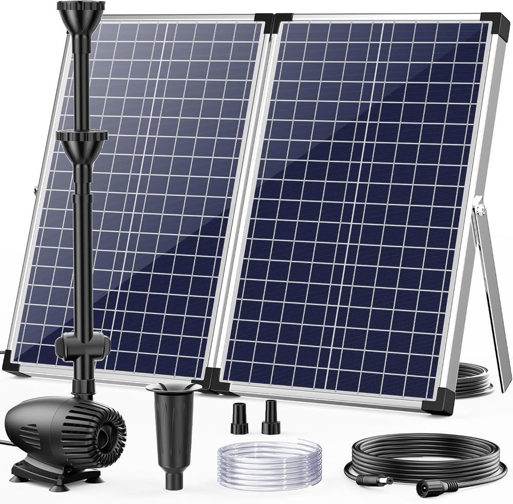 70W Solar Water Pump, Solar Water Fountain with Water Shortage Protection, So...