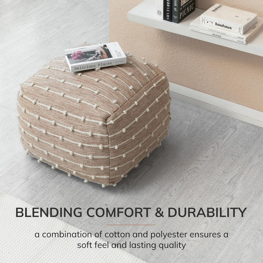 Anji Mountain 16" H x 22" W Handmade Pouf Ottoman for Living Room &...