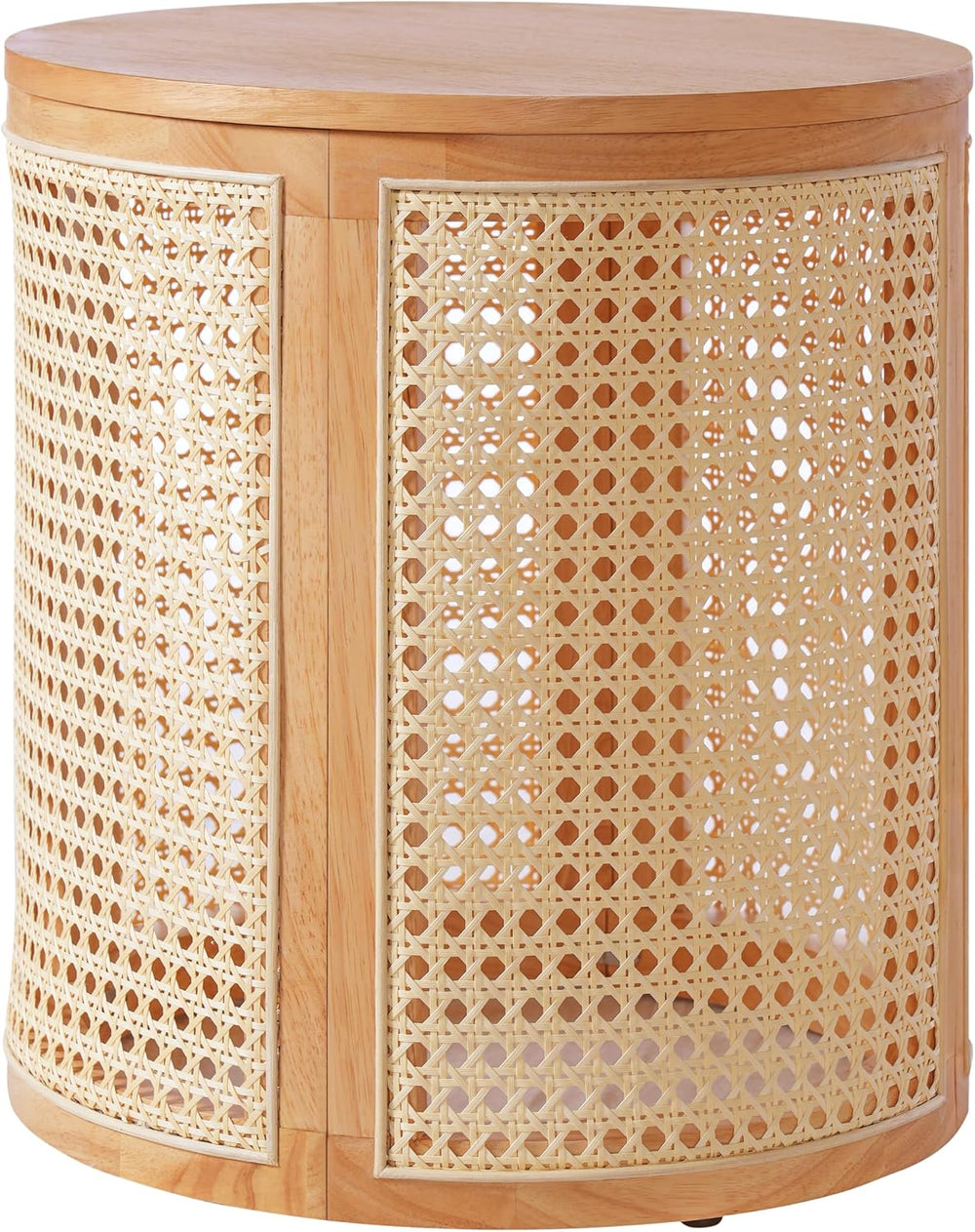 Christopher Knight Home Aurl 15.70" Round End Table, Hollow Woven Side T...