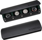 DailyWatch | Personalized Watch Roll Travel Case For 4 Watches - Handmade Genuine Leather Travel Case With Custom Engraving of Name or Initials - Black Green