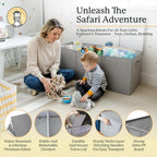 Zebra Baby Toy Storage Organizer for Kids and Toddlers, 40" x 13.5" x 16.5" - Large Collapsible Toy Chest for Living Room - Box, Bin, Organizer for Boys and Girls, Extra Big