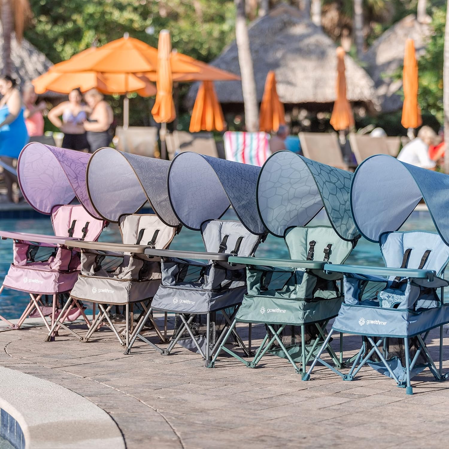 Baby Delight Go with Me Venture Portable Chair | Indoor and Outdoor | Sun Canopy | 3 Child Growth Stages | Garden Green