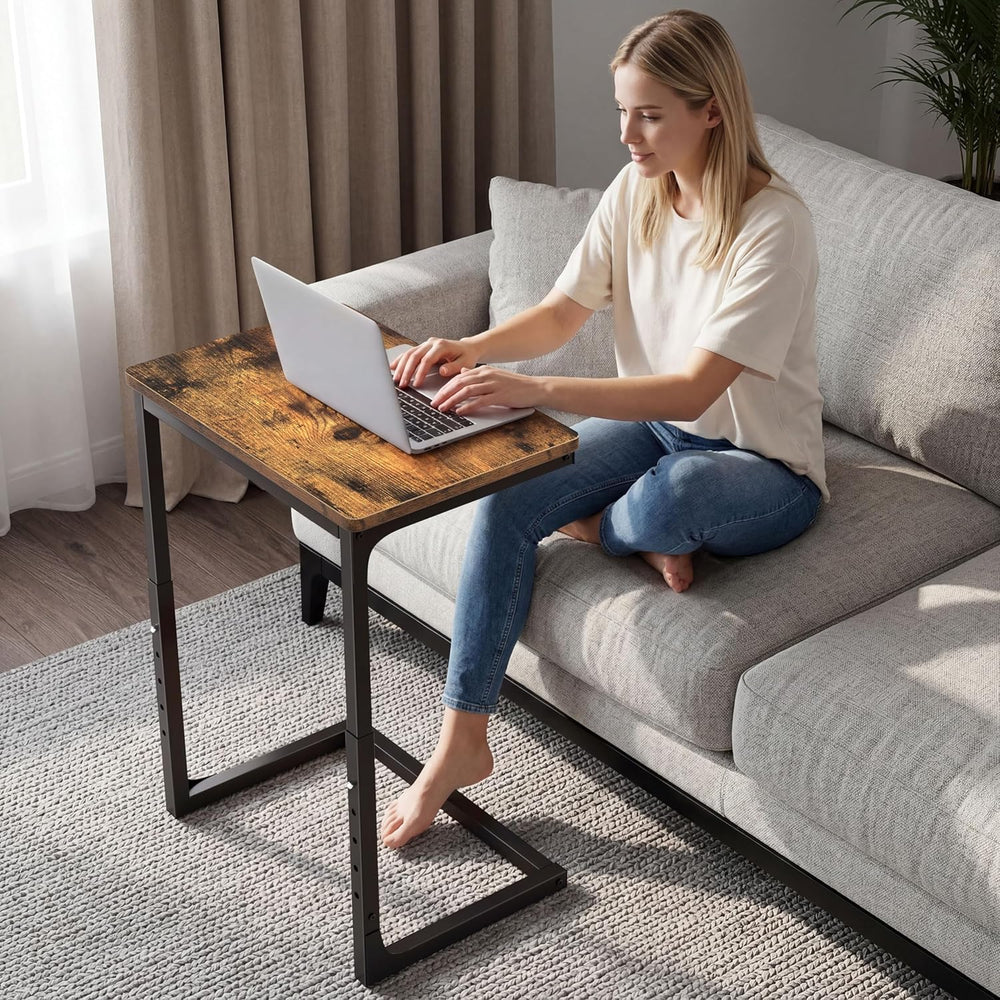 5-Level Adjustable C Side Table - End Table Living Room Bedroom Indoor Small ...