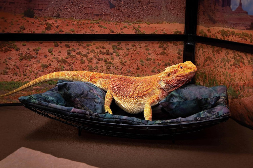 Chaise Lounge for Bearded Dragons, Bluegreen Lavendar Batik Fabric