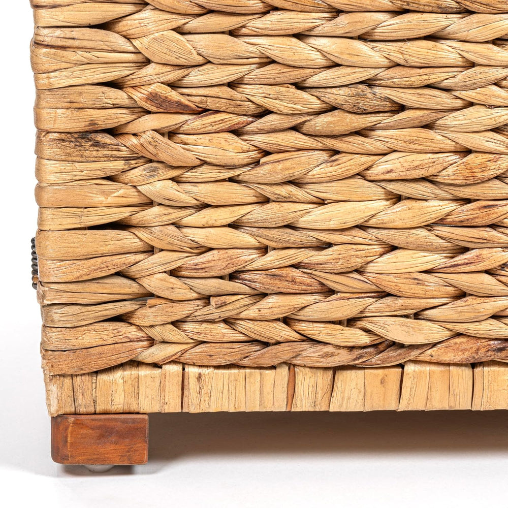 happimess HPM9005A Anada Wicker Weave 30" Storage Trunk, Wooden Frame/Wa...
