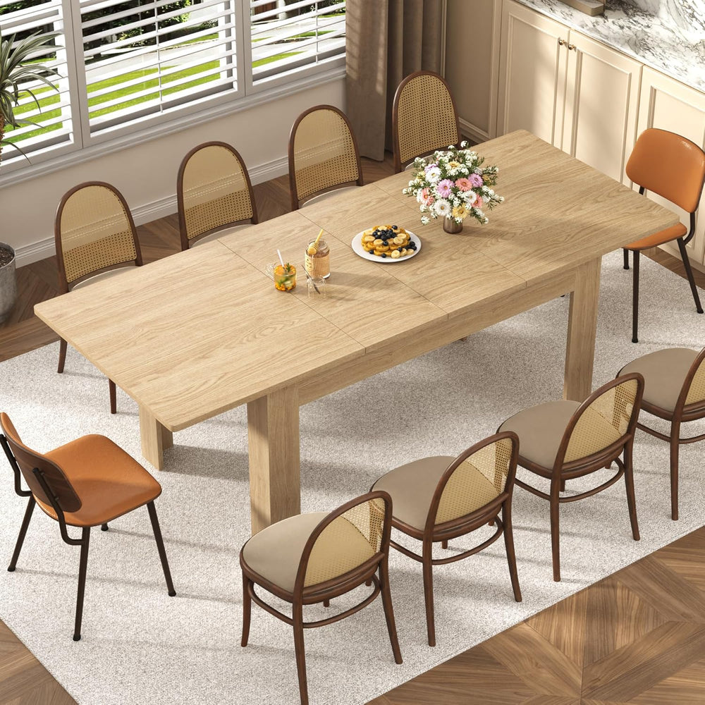 jiteentarou Extendable Dining Table for 6-10 People from 59in to 86in, 86inch...