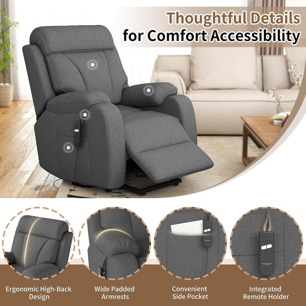 Power Lift Recliner Chair for Elderly with Remote Control - Heavy Duty 330 lb...