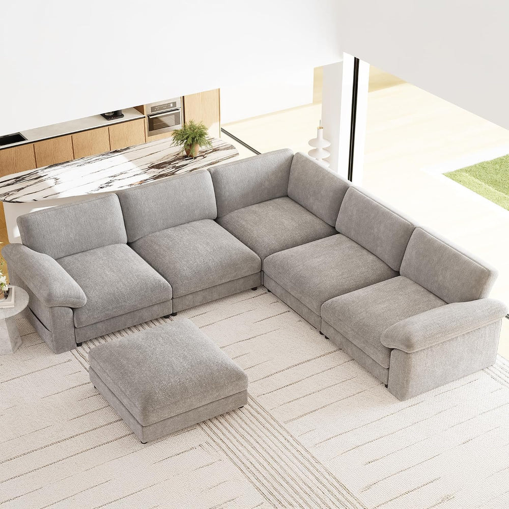 Oversized Sectional Couches for Living Room, Modular L Shaped Cloud Sofa