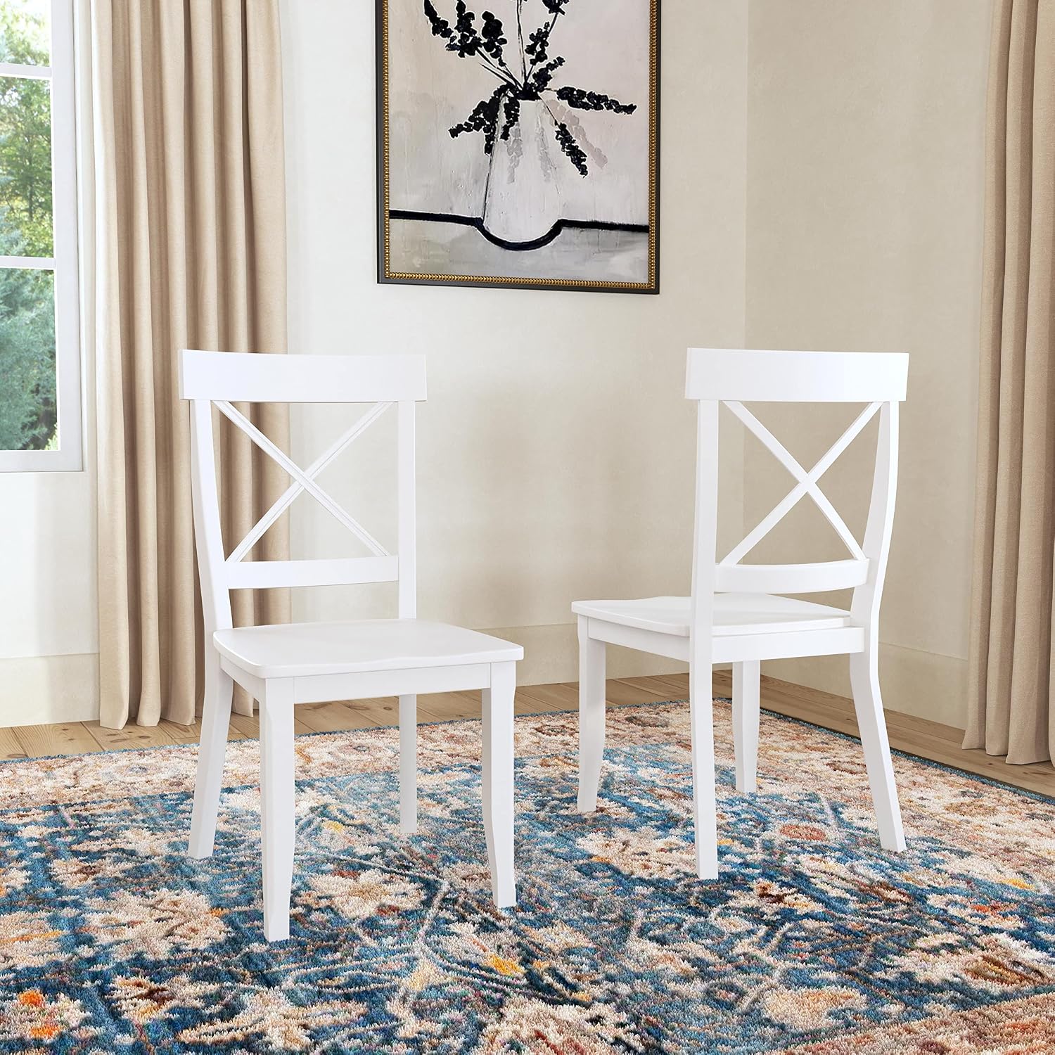 homestyles Warwick Off-White Dining Chair Pair
