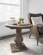 Carolina Reclaimed Pine Round End Table by Kosas Home
