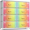 Sorbus Kids Dresser with 8 Drawers - Storage Unit Organizer Chest for Clothes - Bedroom, Kids Room, Nursery, & Closet (Rainbow, 31.5 x 12 x 32-8 Drawer)