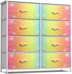 Sorbus Kids Dresser with 8 Drawers - Storage Unit Organizer Chest for Clothes - Bedroom, Kids Room, Nursery, & Closet (Rainbow, 31.5 x 12 x 32-8 Drawer)