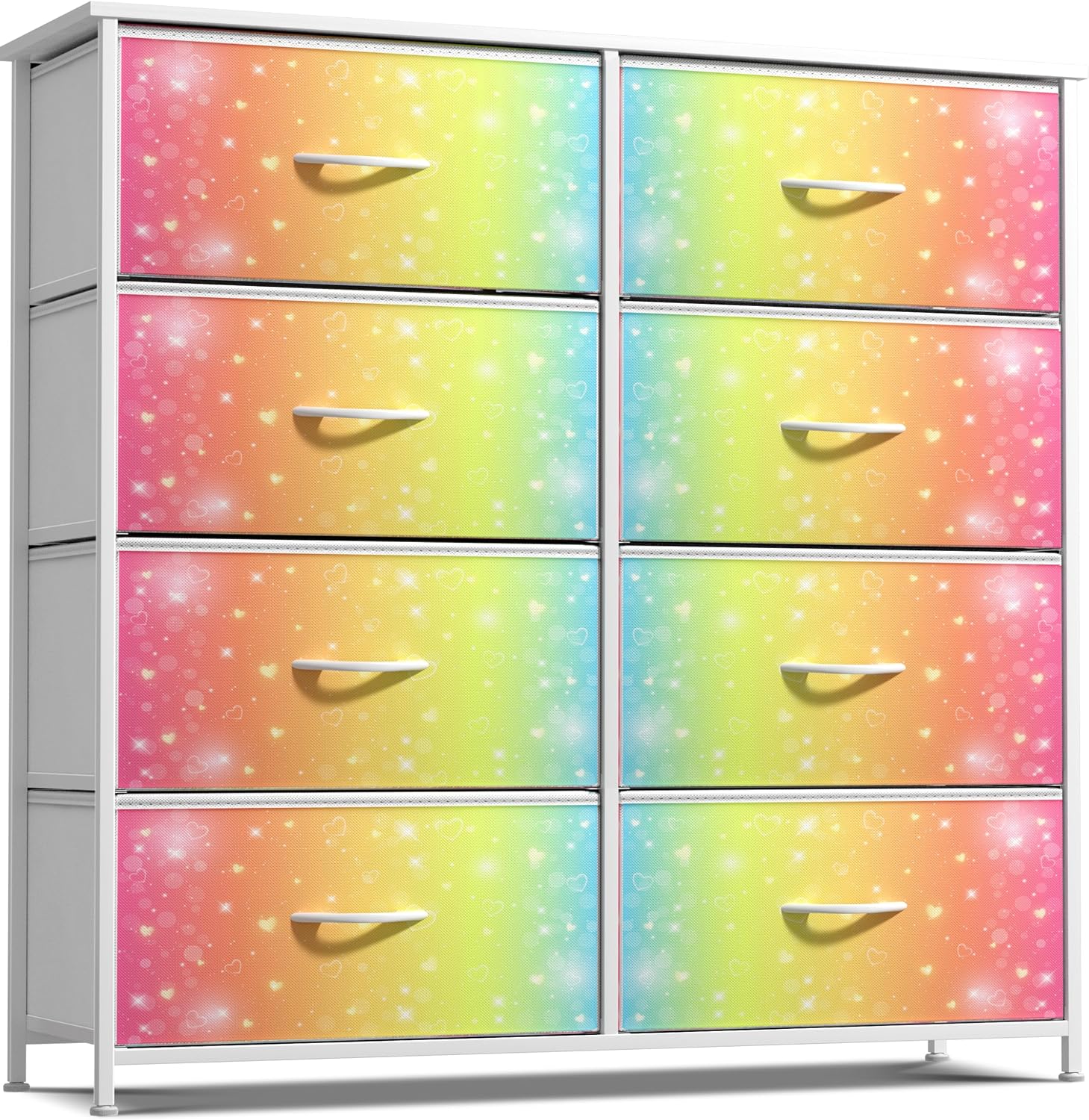 Sorbus Kids Dresser with 8 Drawers - Storage Unit Organizer Chest for Clothes - Bedroom, Kids Room, Nursery, & Closet (Rainbow, 31.5 x 12 x 32-8 Drawer)