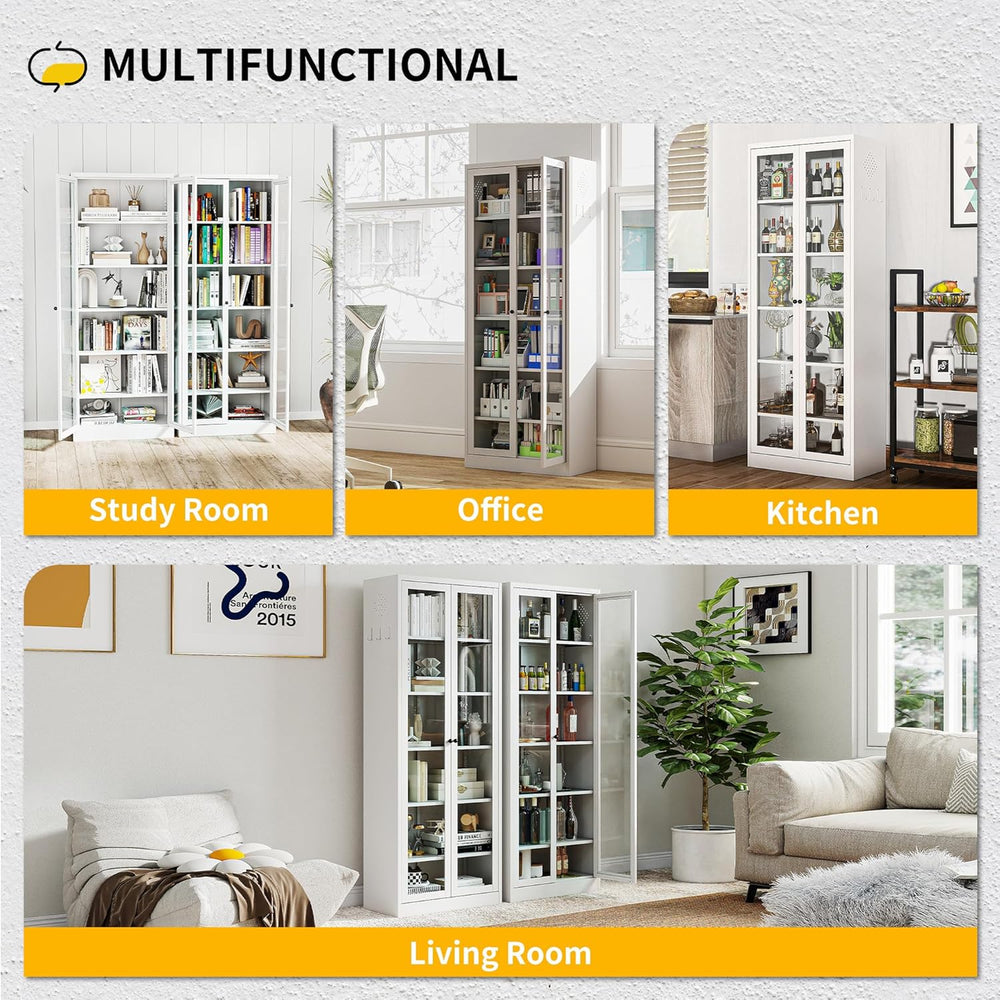 Kitchen Pantry Cabinet, 72" Tall Pantry Storage Cabinet with Adjustable ...