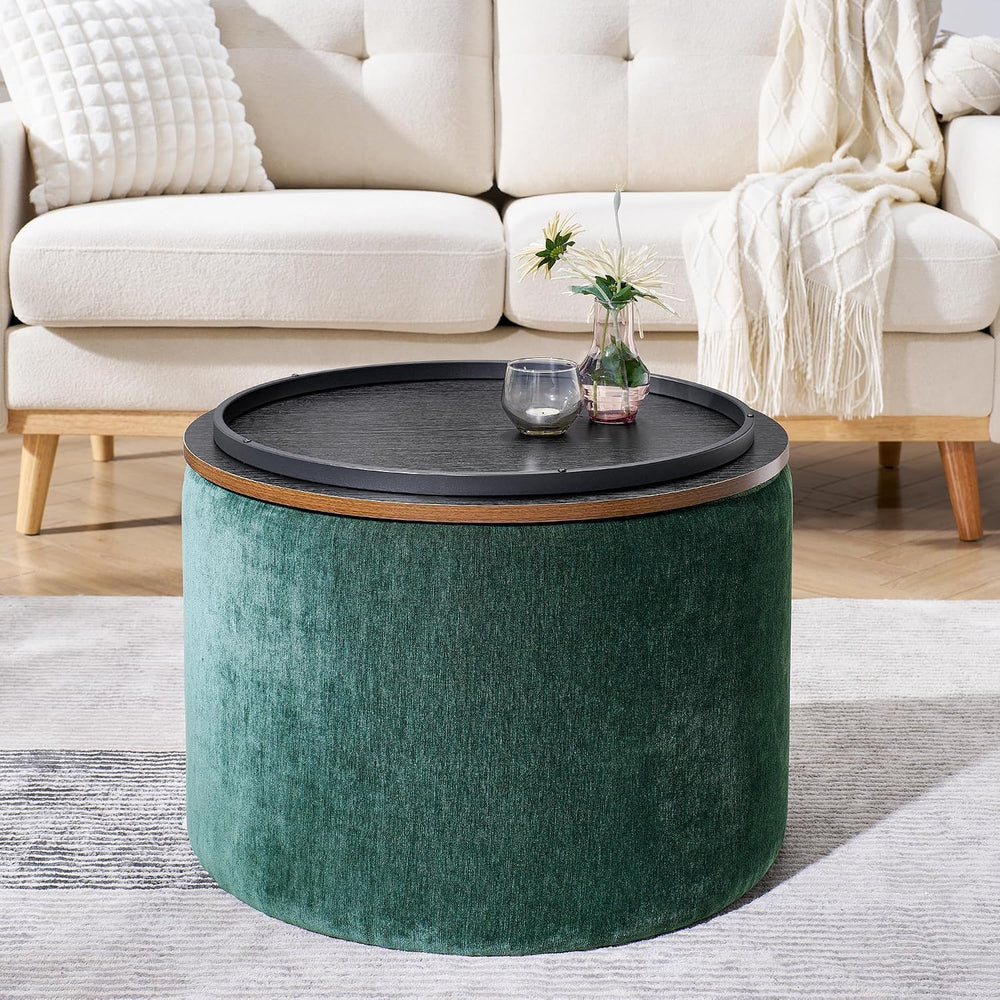 KEVINSPACE Coffee Table Set of 2 for Living Room Round Coffee Table with Stor...
