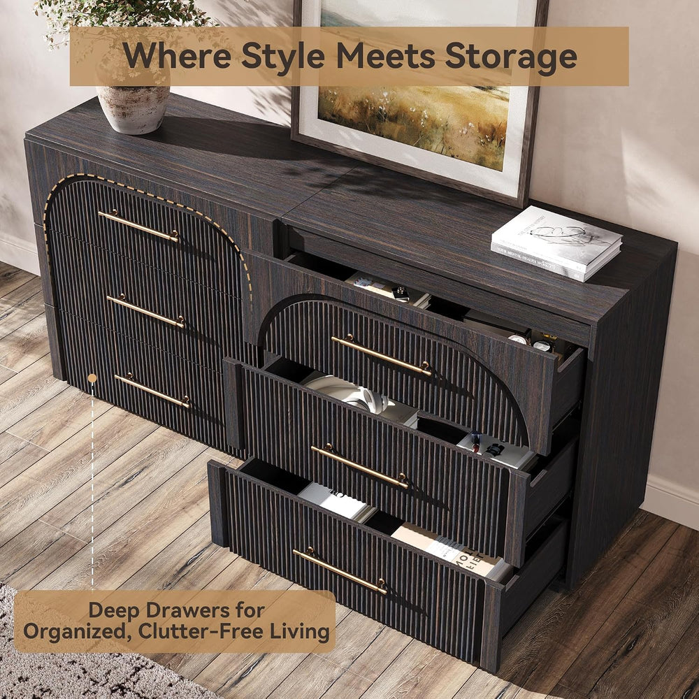 Buffet Cabinet with 3 Drawers, 31.5'' W Arched Storage Cabinet