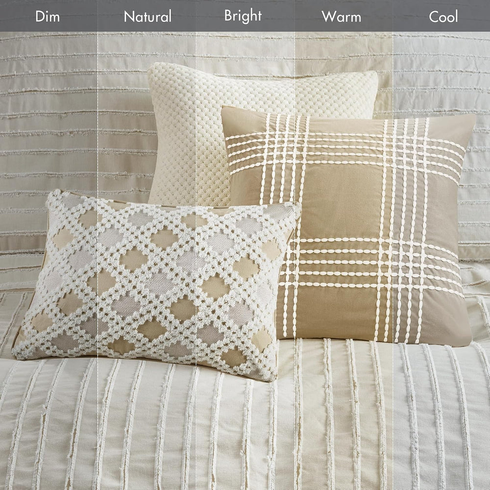 Madison Park Farmhouse King Cotton Comforter Set with Removable Cover, 9pc