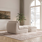 YVDNHP Bean Bag Chair with Ottoman, Cozy Comfy Reading Nook Chairs, Ultra Soft Corduroy Fabric Bean Bag Chairs for Adults, Reading Chair with Ottoman for Living Room, Bedroom Apartment (Beige)