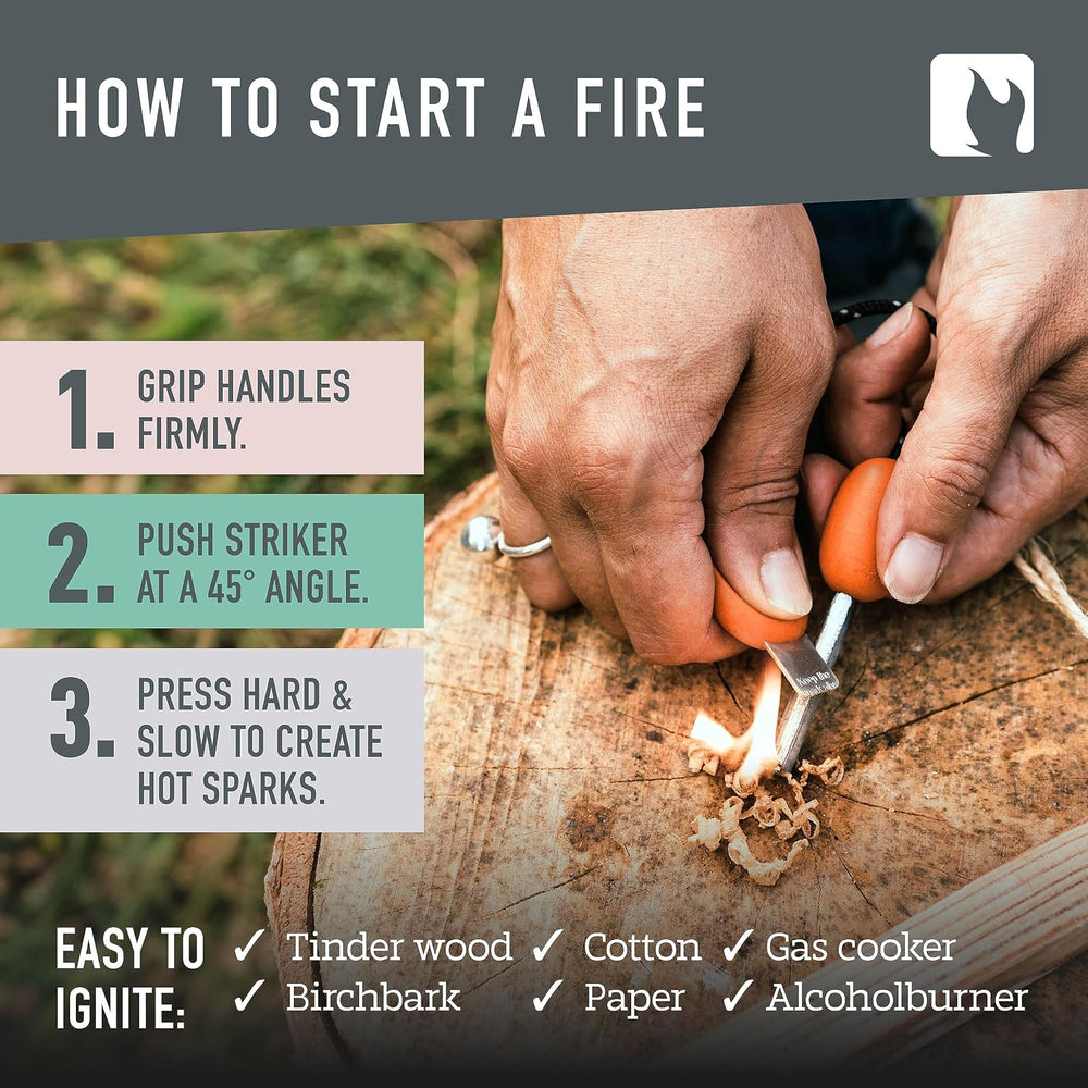 Light My Fire Flint Fire Starter Ferro Rod Survival Tool Army