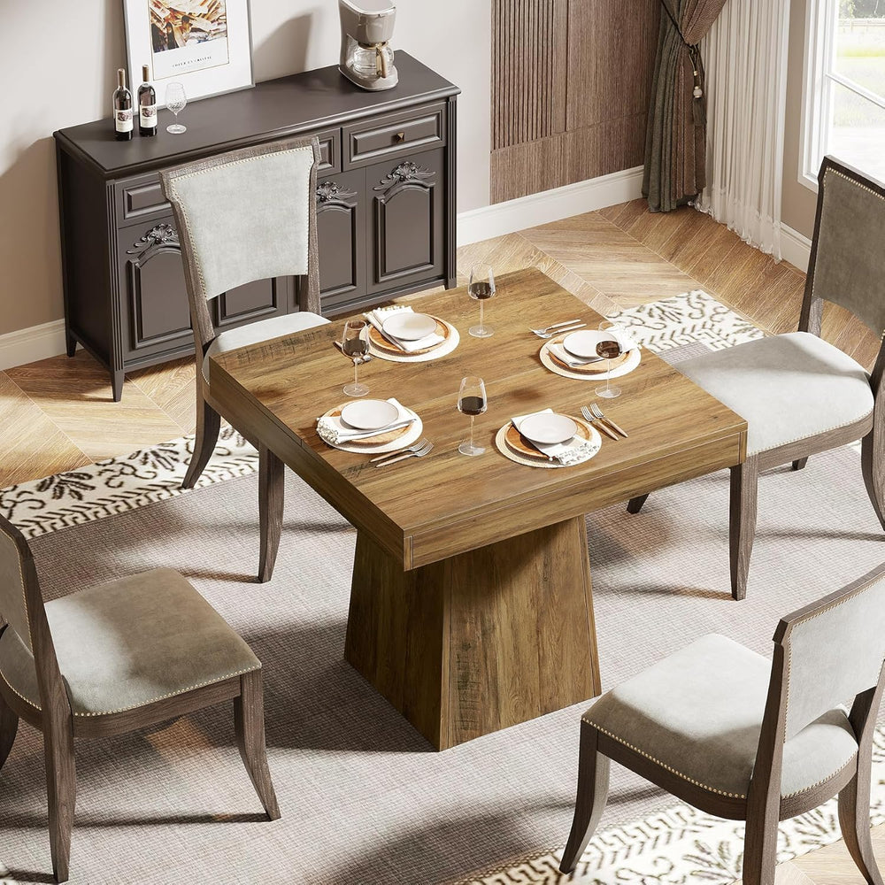 Tribesigns 31.5" Square Dining Table for 4, Farmhouse Kitchen Table with...