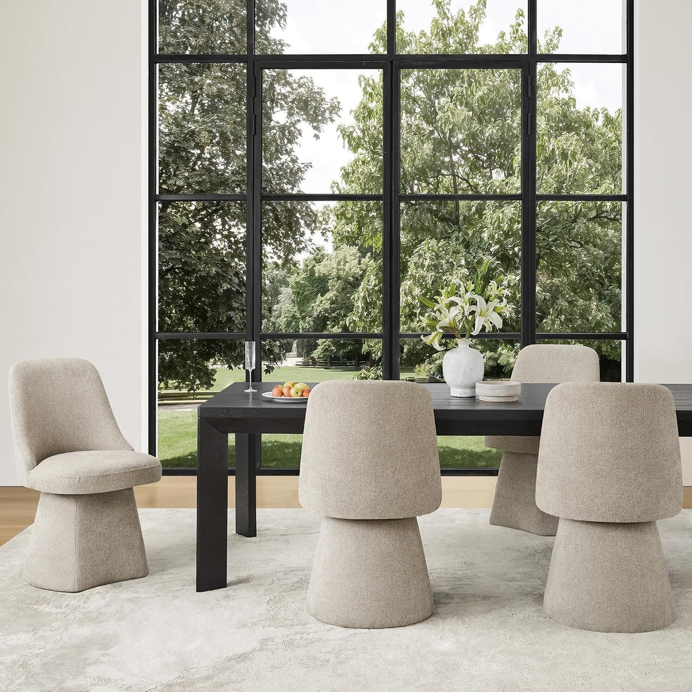 KISLOT Swivel Dining Chairs Set of 1, Upholstered Mid Century Modern Deskchai...