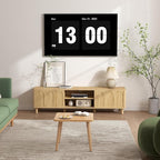 TV Stand for TVs up to 70'', Entertainment Center with Large Storage for Living Room, Media Console with Sliding Doors and Adjustable Shelves, Modern TV Cabinet for Game Consoles and Decor(Natural)