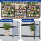 Heavy Duty Shelving, 47.6" H Garage Shelving Unit with Leveling Feet, 3-Tier Adjustable Garage Storage Shelves Metal Rack, Industrial Shelving for Warehaouse Storage, 60" W x 24" D x 47.6" H, Black