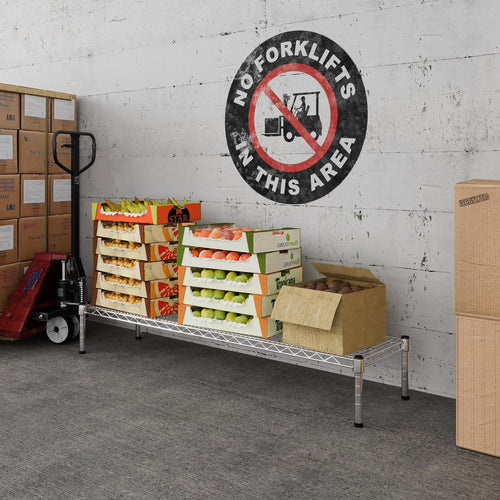 14" Deep x 54" Wide x 8" Height 1-Tier Wire Shelving Kit | NSF Commercial Storage Rack Unit