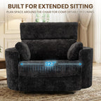 400-550 lbs Oversized Power Recliner Chair with USB, Extra Wide 32.7" Seat for Big & Tall Adults, Capacity Lounge Chair for Living Room
