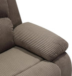 Manual Recliner Sectional Sofa Set, Corduroy L-Shaped Living Room Furniture Sets, Reclining Sectional Corner Couch and Recliner Chair Set for Home Office (Peanut, Sectional + Chair)