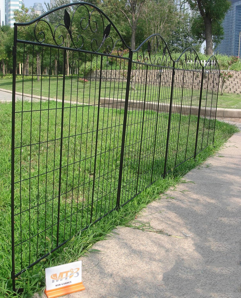 4 Pack 44" H 36" W (Linear Length 12 feet) Black Coated Heavy Duty ...