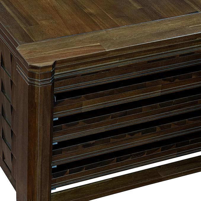 X12SI-0C8-04 - 14 Pieces Mid Century Dining Table Set contains an Extendable Rectangle Kitchen Table, 1 Coffee Table and 12 Dining Chairs, 39x120 Inch, Antique Walnut