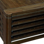 X02DA-2C8-12 6-Pc Dining Set Includes an Extendable Rectangle Kitchen Table, 1 Coffee Table, 2 Polyester Dining Chairs and 2 Modern Benches, 39x120 Inch, Antique Walnut
