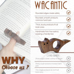 Cat Book Page Holder, Smooth Finish Walnut Wood Book Holder for Reading, Ideal Book Reader Gifts & Reading Accessories,Book Worm Gifts for Women, Thumb Book Page Holder - Book Lovers & Literary Gifts