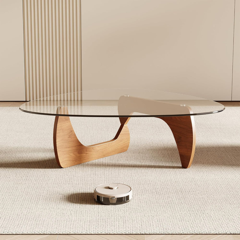 Honyee Morden Coffee Table, 42.5" x 28.5" x 16.1" Triangle Tem...