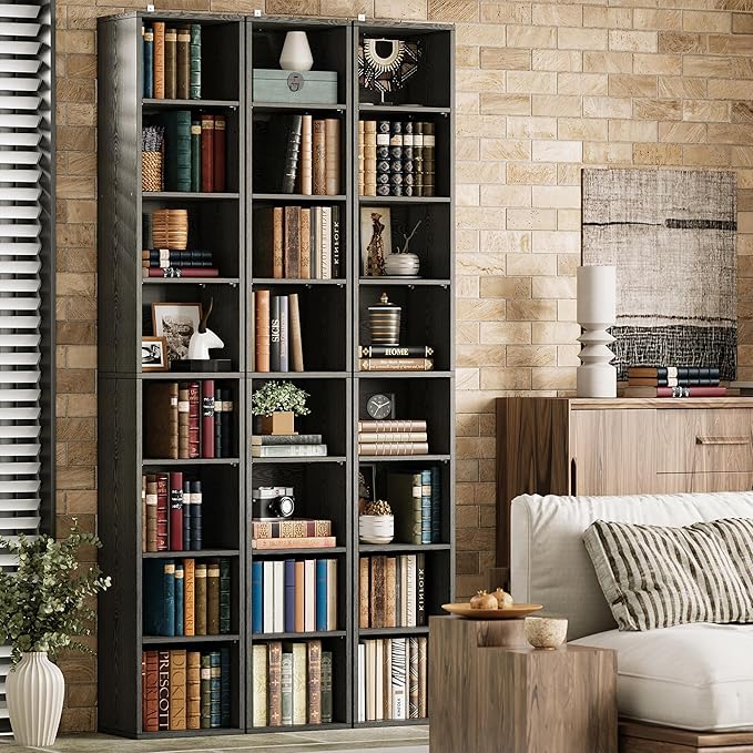 IRONCK Tall Narrow Bookshelf 8 Tiers, Compact Corner Bookcase, Easy to Match ...