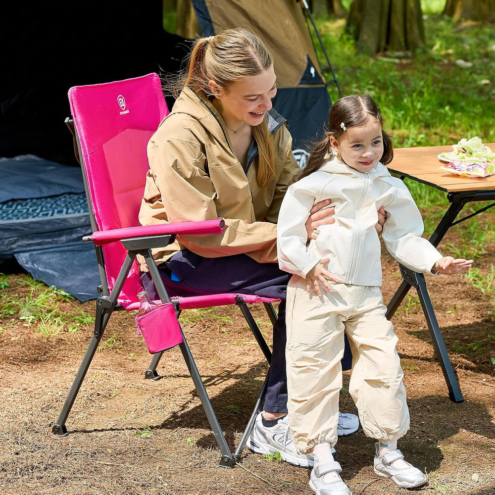 EVER ADVANCED Reclining Camping Chairs for Adult Lightweight, Folding Recline...