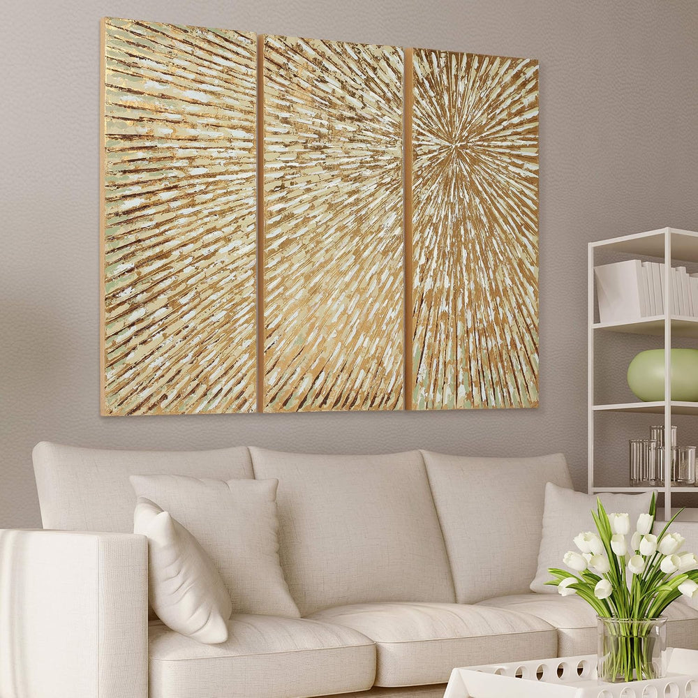 Empire Art Direct Gold Wall Art Textured Hand Painted Canvas by Martin Edward...
