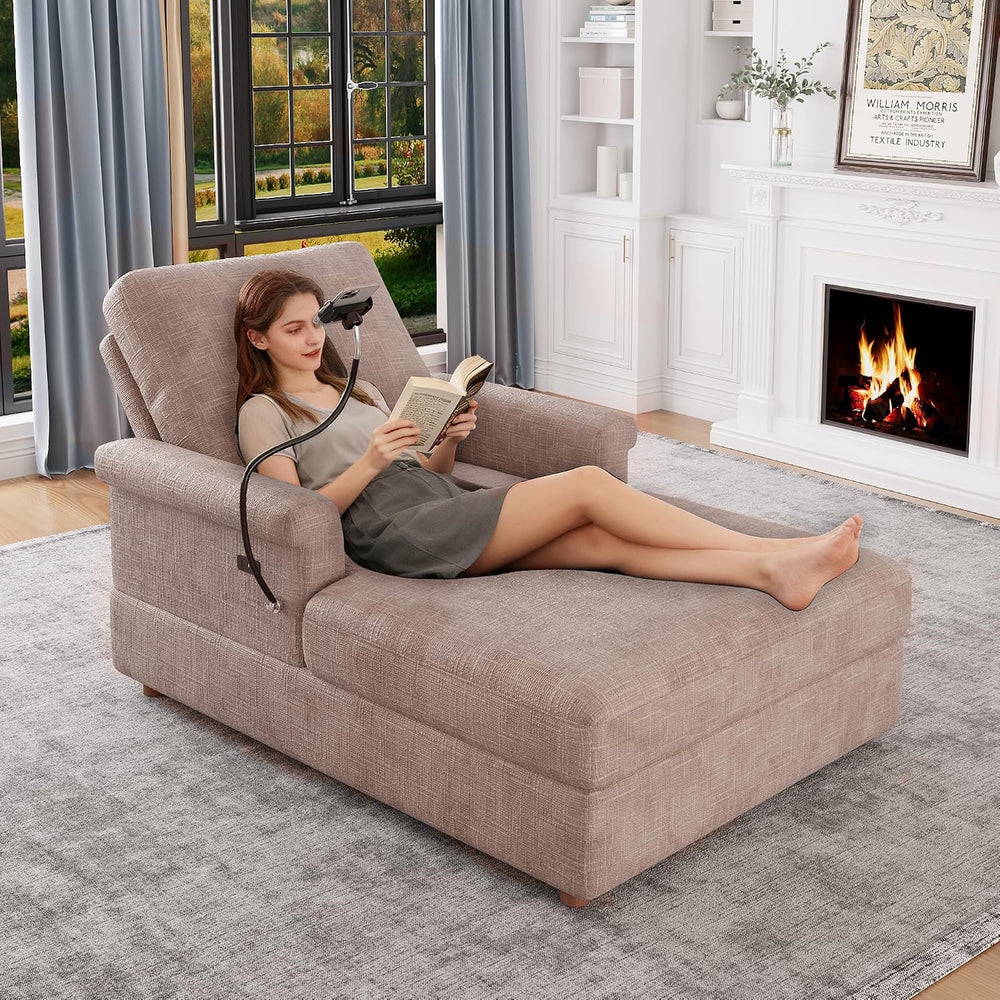 EJUNQ 66.5" Oversized Chaise Lounge Chair Indoor，Cozy Sofa Bed with Phon...